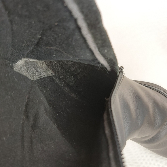 COLLÈGE black long leather winter Made in Canada Size 6B - Picture 16 of 16